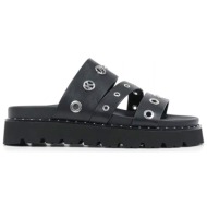  karl lagerfeld παπουτσια παντοφλες καια stud μεταλλικα στοιχεια logo μαυρο