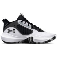 under armour gs lockdown 6 εφηβικά παπούτσια μπάσκετ λευκά