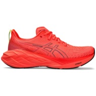  asics novablast 4 ανδρικά running παπούτσια κόκκινα