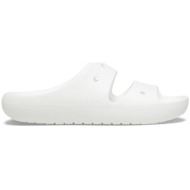  crocs classics sandal v2 ανατομικές γυναικείες λευκές παντόφλες