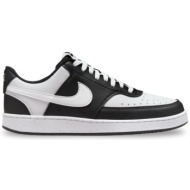  nike court vision low γυναικεία δερμάτινα sneakers λευκό/μαύρο