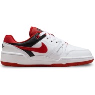  nike full force low εφηβικά retro sneakers λευκό/κόκκινο