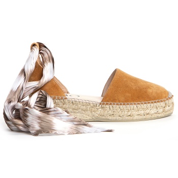 flat espadrille με κορδέλες σε papyrus σε προσφορά