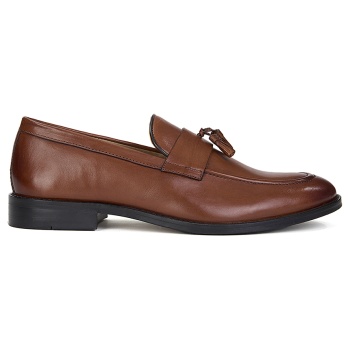 kaiser hoff ανδρικό δερμάτινο loafer με