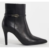  gaudi γυναικεία δερμάτινα μποτάκια μαύρα