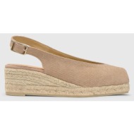  castaner γυναικείες slingback εσπαντρίγιες από καμβά με πλατφόρμα από jute