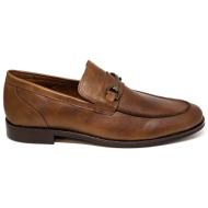  bigshoes kl37201-09 δερμάτινο μοκασίνι καφέ