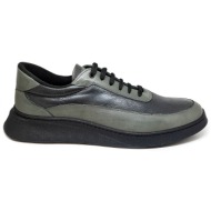  bigshoes kl20241-08 δερμάτινο casual γκρι