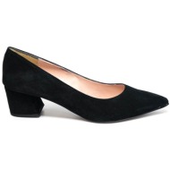  bigshoes mx9122-01kst δερμάτινη γόβα μαύρο 5.5cm