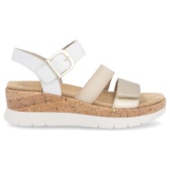  remonte d2p50-80 ανατομική δερμάτινη πλατφόρμα μπεζ χρυσό 4,5cm