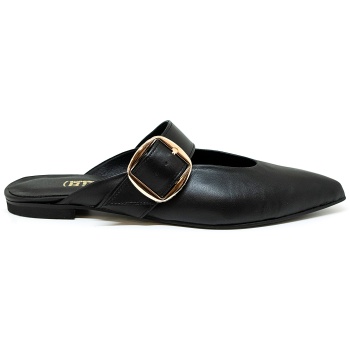 bigshoes ga1161-01 δερμάτινο mule μαύρο