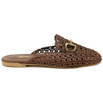 bigshoes ga1164-05 δερμάτινο mule καφέ σε προσφορά