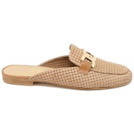  bigshoes ga1148-13 δερμάτινο mule μπεζ