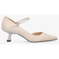  andres machado mariola-02 δερμάτινη γόβα λευκή 5,5cm