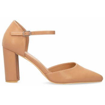 andres machado 6053-13 γόβα μπεζ 7cm