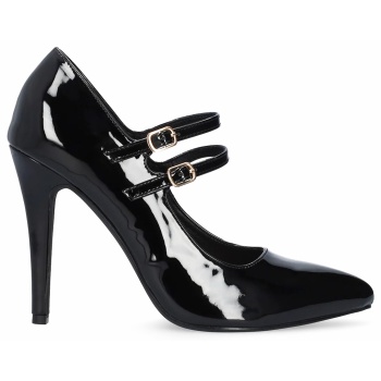 andres machado 6046-01l γόβα μαύρη 10cm