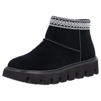 rieker w2074-00 ανατομικό δερμάτινο