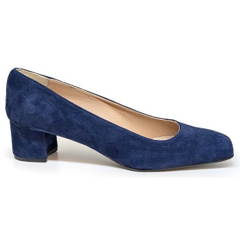 bigshoes mx9131-18 δερμάτινη γόβα μπλε