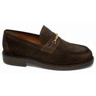  bigshoes kl10702-05kst δερμάτινο μοκασίνι καφέ