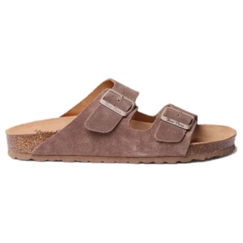 toni pons ger-07 δερμάτινο πέδιλο καφέ