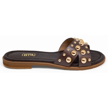 bigshoes ga0218-05 δερμάτινη παντόφλα