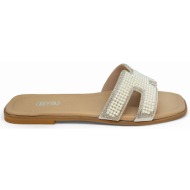  bigshoes ga0210-04 δερμάτινη παντόφλα πέρλα