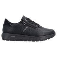  remonte d2v03-00 ανατομικό δερμάτινο sneakers μαύρο