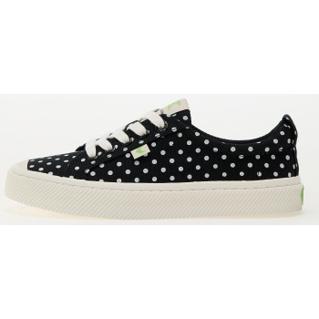 cariuma m oca low black polka dots