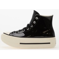  converse chuck taylor all star lift double stack platform patent leather hi black/ egret/ black