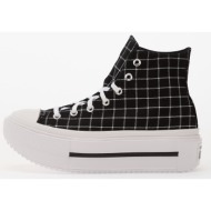  converse chuck taylor all star lift double stack platform plaid hi black/ white/ black