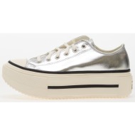  converse chuck taylor all star lift double stack silver/ egret/ black