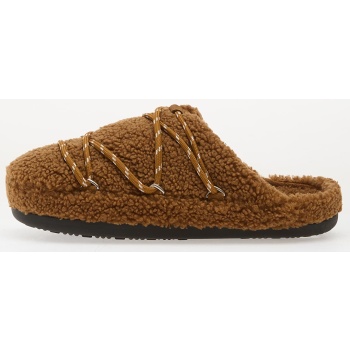 moon boot teddy slipper cognac