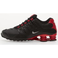  nike shox nz black/ flt silver-gym red