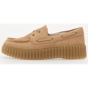 clarks torhill boat beige suede