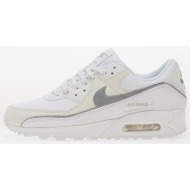  nike air max 90 premium white/ metallic silver-white