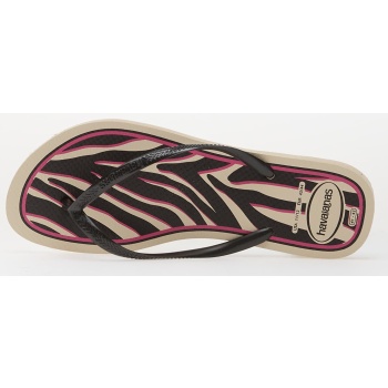 havaianas slim animals beige/ dark grey