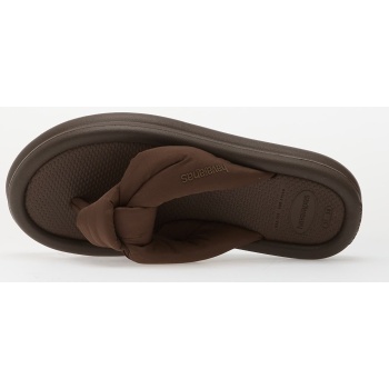 havaianas over puffed up dark brown