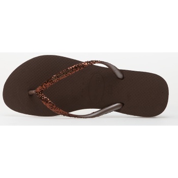 havaianas slim glitter ii dark brown