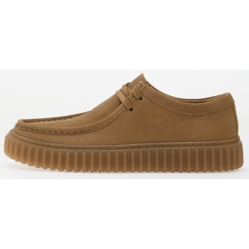 clarks torhill lo dark sand leather