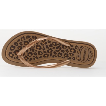 havaianas slim animals rose gold/ rose