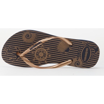 havaianas slim nautical navy blue/ rose