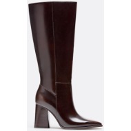  stradivarius ψηλές μπότες με τακούνι καφέ 38