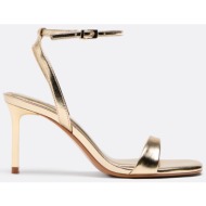  stradivarius πέδιλα με τακούνι στιλέτο χρυσό 35