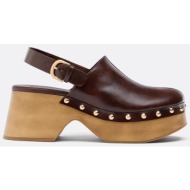  stradivarius τσόκαρα πλατφόρμας με τρουκς καφέ 38