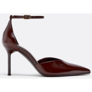  stradivarius δερμάτινες γόβες καφέ 37