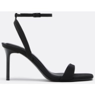  stradivarius πέδιλα με τακούνι στιλέτο μαύρο 35