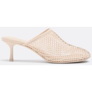  stradivarius εξώφτερνες γόβες με διχτυωτό σχέδιο εκρού 38