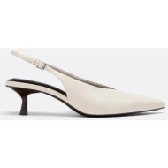  stradivarius γόβες με λαιμόκοψη v εκρού 39