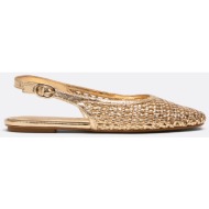  stradivarius πλατφόρμες εσπαντρίγιες με πλέξη χρυσό 35