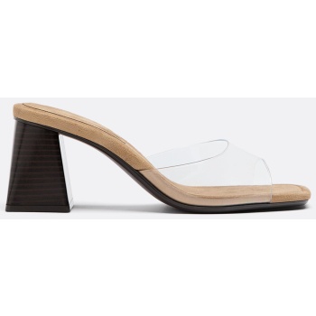 stradivarius πέδιλα με φαρδύ τακούνι